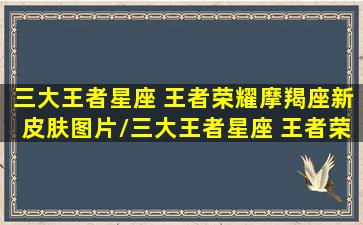 三大王者星座 王者荣耀摩羯座新皮肤图片/三大王者星座 王者荣耀摩羯座新皮肤图片-我的网站